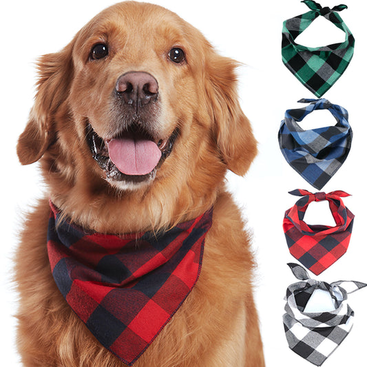 dog bandana, dog bandanas for large dogs, large dog bandana, dog scarf, dog handkerchief, buffalo plaid dog bandana