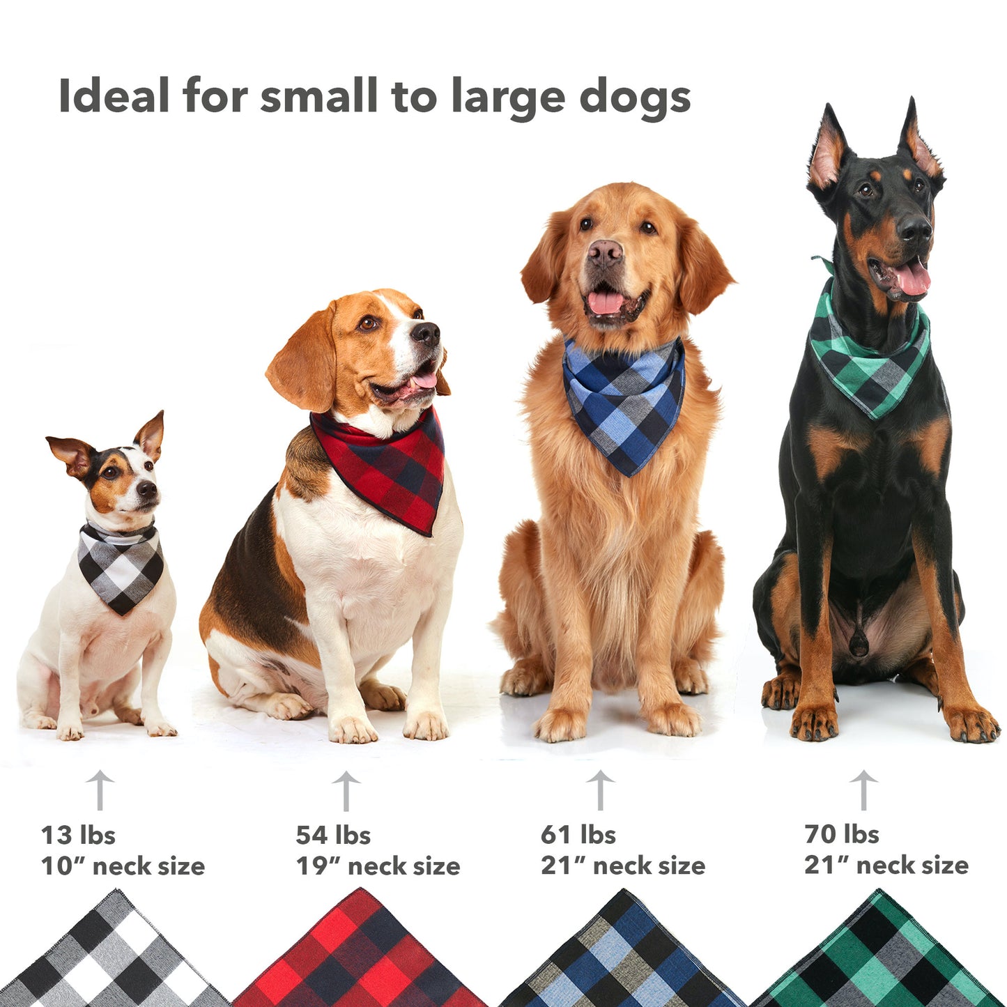 dog bandanas for large medium small dogs, buffalo plaid dog bandana, dog bandana pack, dog bandana fall, fall bandanas for large dogs, small dog bandana