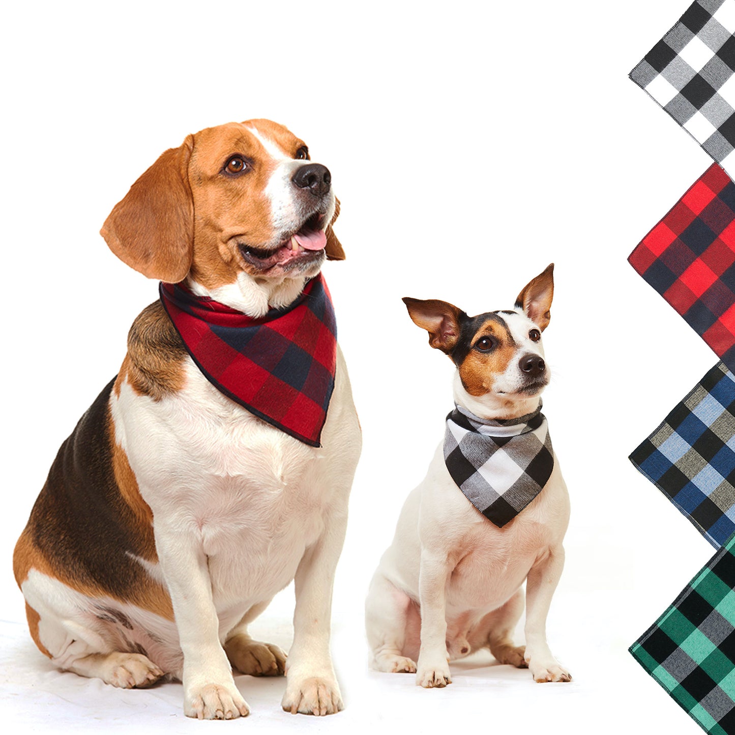 flannel dog bandana, dog bandana for fall, buffalo plaid dog bandanas, christmas dog scarf, dog bandanas for christmas